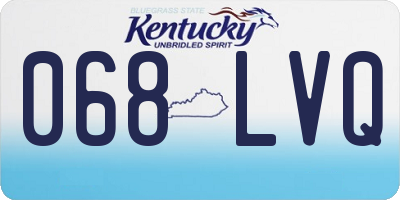 KY license plate 068LVQ