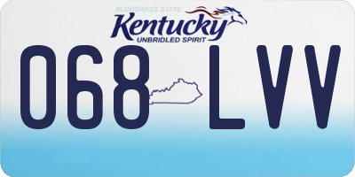 KY license plate 068LVV