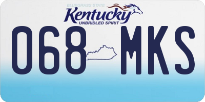 KY license plate 068MKS