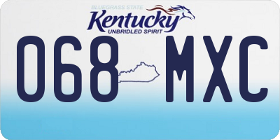 KY license plate 068MXC