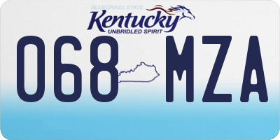 KY license plate 068MZA