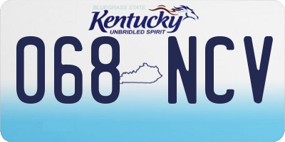 KY license plate 068NCV