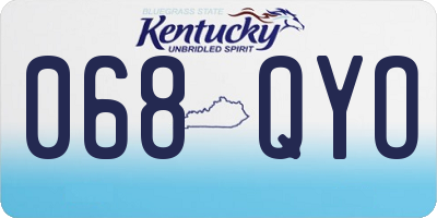 KY license plate 068QYO