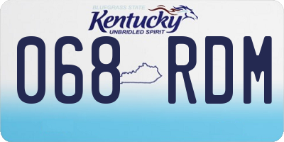 KY license plate 068RDM