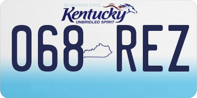 KY license plate 068REZ