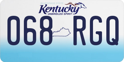 KY license plate 068RGQ