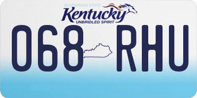 KY license plate 068RHU