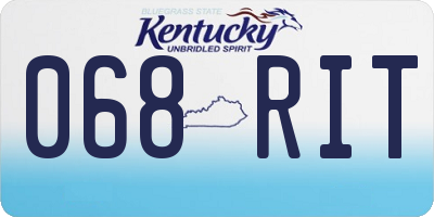 KY license plate 068RIT