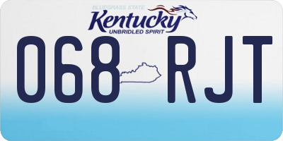 KY license plate 068RJT