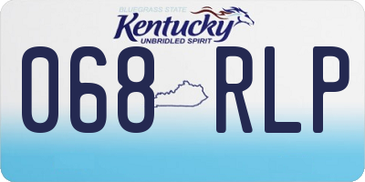 KY license plate 068RLP