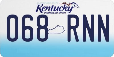 KY license plate 068RNN