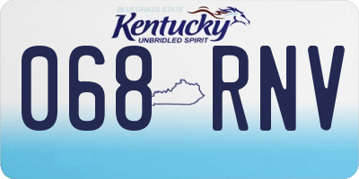 KY license plate 068RNV