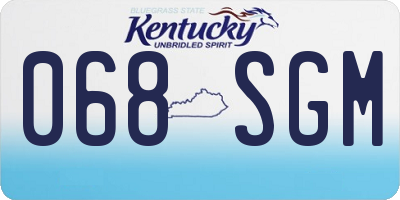 KY license plate 068SGM