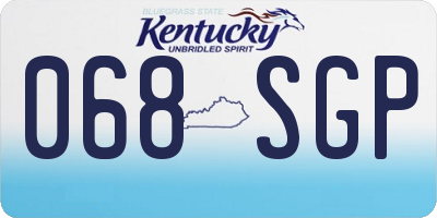 KY license plate 068SGP