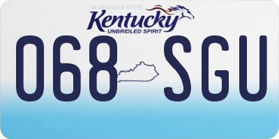 KY license plate 068SGU