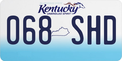 KY license plate 068SHD