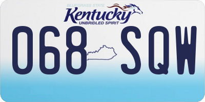 KY license plate 068SQW