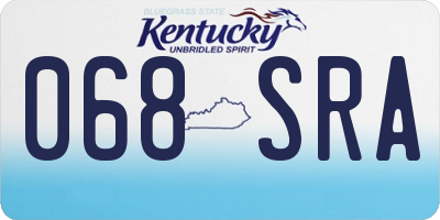 KY license plate 068SRA