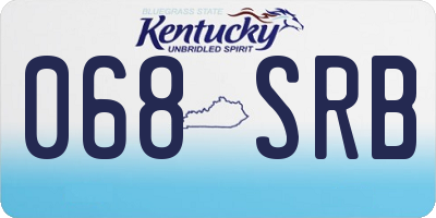 KY license plate 068SRB