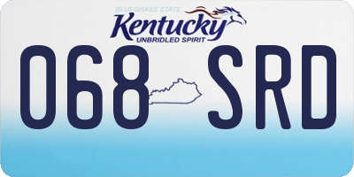 KY license plate 068SRD