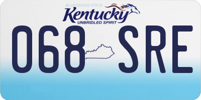 KY license plate 068SRE
