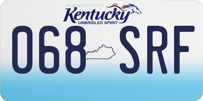 KY license plate 068SRF