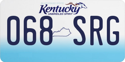 KY license plate 068SRG