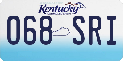 KY license plate 068SRI