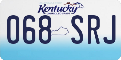 KY license plate 068SRJ