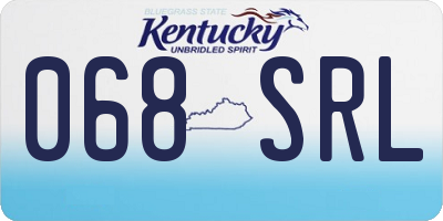 KY license plate 068SRL