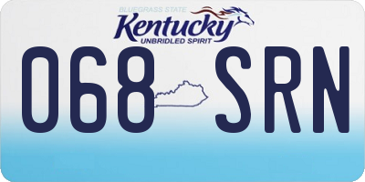 KY license plate 068SRN