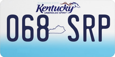 KY license plate 068SRP