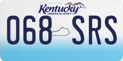 KY license plate 068SRS