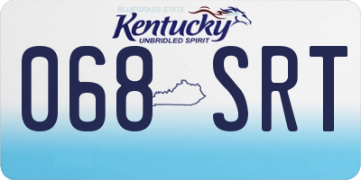 KY license plate 068SRT