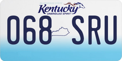 KY license plate 068SRU