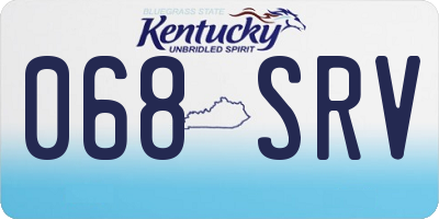 KY license plate 068SRV
