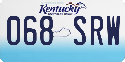 KY license plate 068SRW