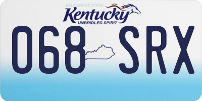 KY license plate 068SRX