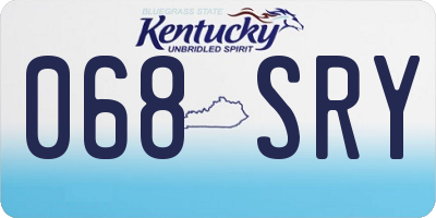 KY license plate 068SRY