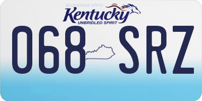 KY license plate 068SRZ