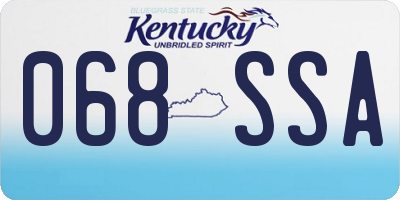 KY license plate 068SSA