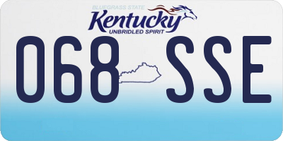 KY license plate 068SSE