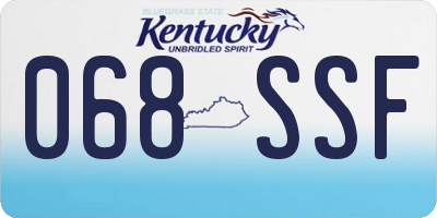 KY license plate 068SSF