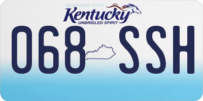 KY license plate 068SSH