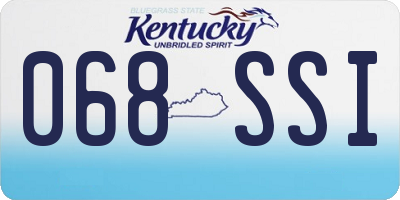 KY license plate 068SSI
