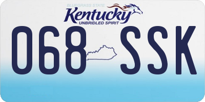KY license plate 068SSK