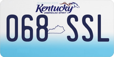 KY license plate 068SSL