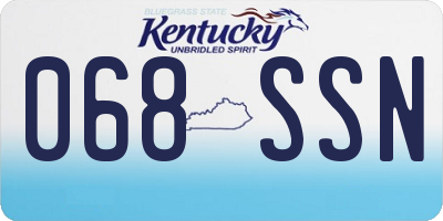 KY license plate 068SSN