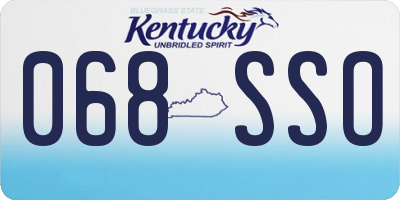 KY license plate 068SSO