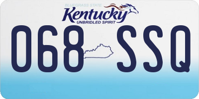 KY license plate 068SSQ